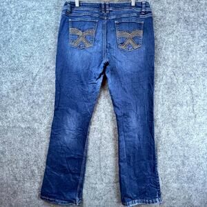Apt. 9 Jeans Womens 14 Blue Embellished Pockets Y2K Bootcut‎ Stretch